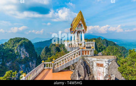The top of  Tiger Cave temple, (Wat Tham Suea), Krabi region, Thailand Stock Photo