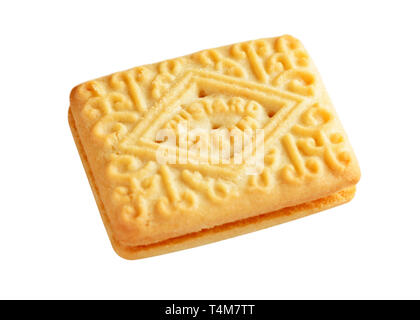 Custard Cream Biscuit, Cut Out Stock Photo