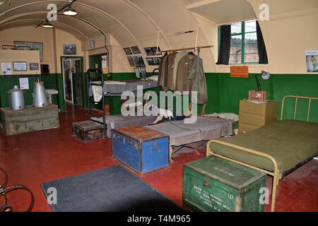 Barracks at Parham Airfield Museum, Framlingham, Suffolk, England, UK Stock Photo