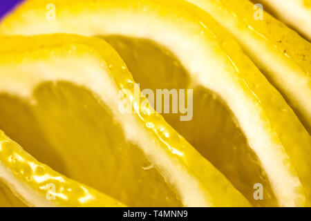 still life of cut lemons for whiskies and liquors Stock Photo