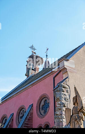 Eguisheim (Alsace, France): historic townscape; Eguisheim im Elsass: Historisches Stadtbild Stock Photo