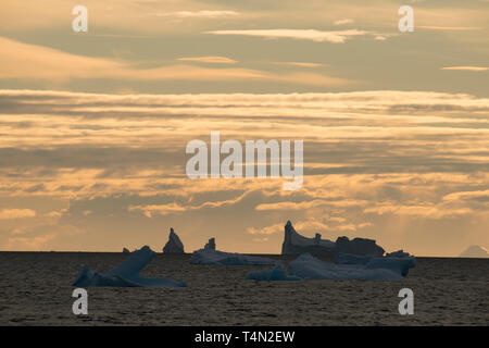 Mountain view beatiful view sunset in Antarctica Stock Photo