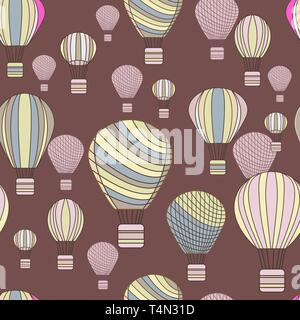 Vector seamless pattern with balloons Stock Vector