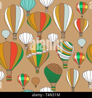 Vector seamless pattern with balloons Stock Vector