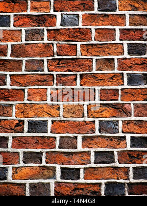 Brick wall - vibrant multicolor background. Rustic pattern Stock Photo