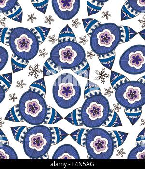 Seamless vector texture with drawing tribal flowers Stock Vector Image ...