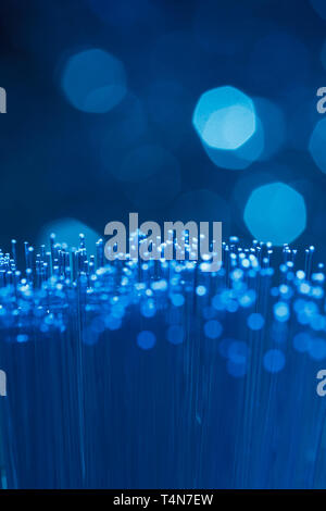 Fiber optics lights abstract background Stock Photo