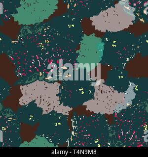 Vector seamless texture with red drawing flowers Stock Vector