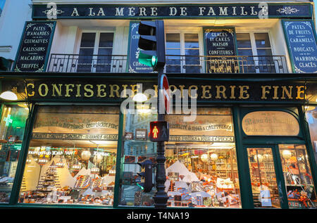 A la Mere de Famille is the oldest chocolate shop in Paris. The store first opened in 1761. Stock Photo