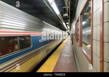 New York USA 2 July 2017 Amtrak s northeast regional train