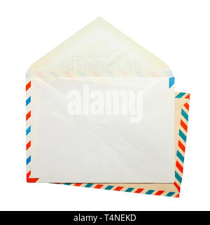 Two open vintage envelopes Stock Photo