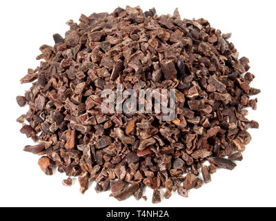 Cacao Nibs on white Background Stock Photo