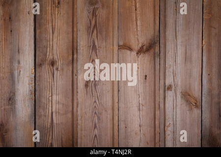 Old scratched wooden table background top view Stock Photo