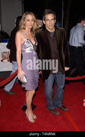 LOS ANGELES, CA. December 16, 2004:  Actor BEN STILLER & wife actress CHRISTINE TAYLOR at the Los Angeles premiere of his new movie Meet the Fockers. Stock Photo