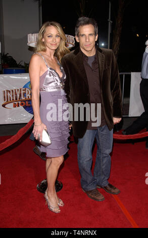 LOS ANGELES, CA. December 16, 2004:  Actor BEN STILLER & wife actress CHRISTINE TAYLOR at the Los Angeles premiere of his new movie Meet the Fockers. Stock Photo