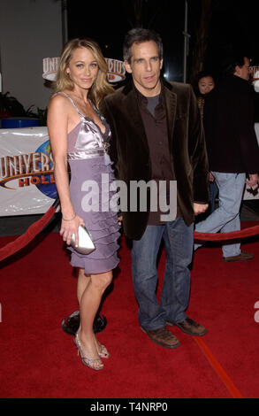 LOS ANGELES, CA. December 16, 2004:  Actor BEN STILLER & wife actress CHRISTINE TAYLOR at the Los Angeles premiere of his new movie Meet the Fockers. Stock Photo