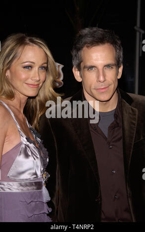 LOS ANGELES, CA. December 16, 2004:  Actor BEN STILLER & wife actress CHRISTINE TAYLOR at the Los Angeles premiere of his new movie Meet the Fockers. Stock Photo