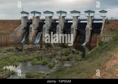 Weheragala reservoir Dam in Yala national park . Sri Lanka Stock Photo