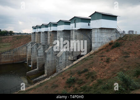 Weheragala reservoir Dam in Yala national park . Sri Lanka Stock Photo