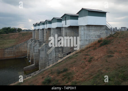 Weheragala reservoir Dam in Yala national park . Sri Lanka Stock Photo