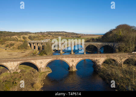 Aerial view of the Lower North Water bridge and the North Water