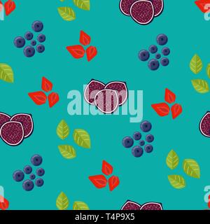 Seamless food pattern. Flat food seamless pattern. Flat food. Vector illustration. Stock Vector