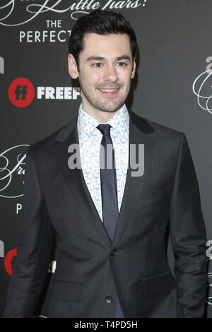 Cast members and other attendees arrive for the Pretty Little Liars The Perfectionists Premiere in LA  Featuring: Brendan Robinson Where: Los Angeles, California, United States When: 16 Mar 2019 Credit: Nicky Nelson/WENN.com Stock Photo