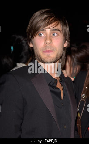 LOS ANGELES, CA. November 16, 2004:  Los Angeles, CA: Actor JARED LETO at the world premiere, in Hollywood, of his new movie Alexander. Stock Photo