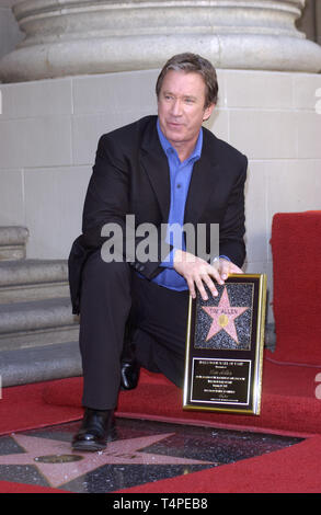 LOS ANGELES, CA. November 19, 2004:  Los Angeles, CA:  Comedian TIM ALLEN on Hollywood Boulevard where he was honored with the 2,270th star on the Hollywood Walk of Fame. Stock Photo