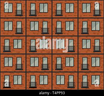 Building facade pattern Stock Vector