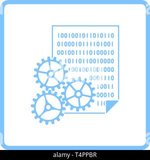 App Development Icon. Blue Frame Design. Vector Illustration. Stock Vector