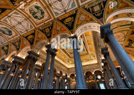 Library of Congress Great Hall, Washington, DC Stock Photo