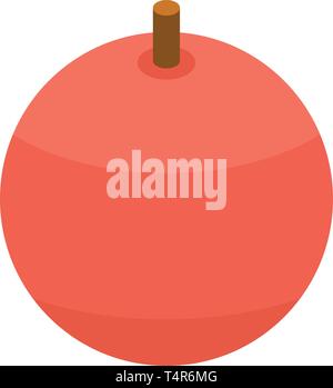Red apple icon, isometric style Stock Vector