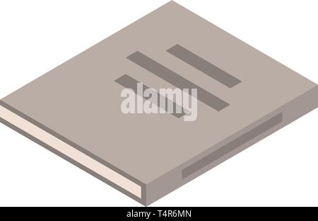 Notepad icon, isometric style Stock Vector