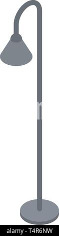 Steel room lamp icon, isometric style Stock Vector