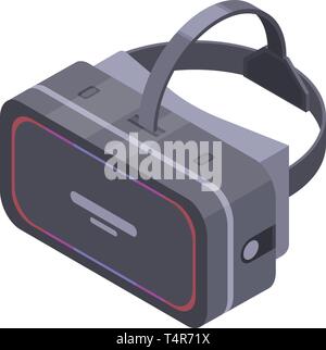 Headset vr goggles icon, isometric style Stock Vector