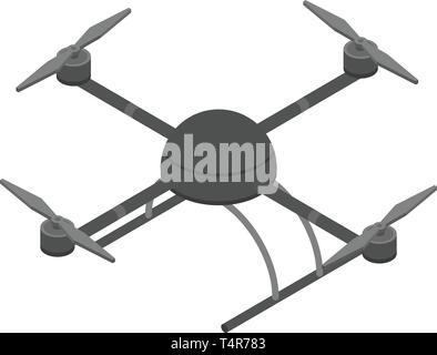 Delivery drone icon, isometric style Stock Vector