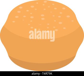 Home round bread icon, isometric style Stock Vector