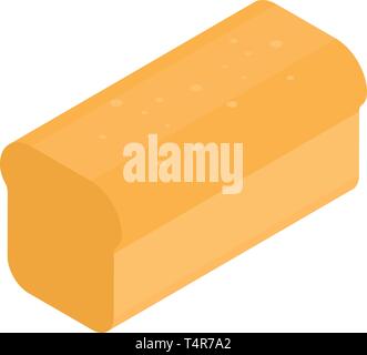 Home bread icon, isometric style Stock Vector