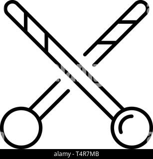 Croquet sport icon, outline style Stock Vector