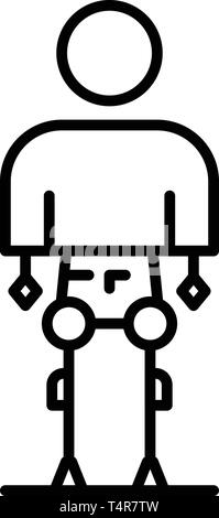 Humanoid horizontal cut icon, outline style Stock Vector
