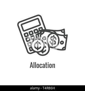 Personal Finance & Responsibility Icon : concept involves saving money Stock Vector