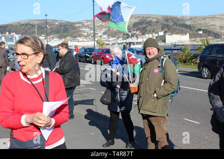 Protests outside the Welsh labour party conference in Llandudno Wales Stock Photo