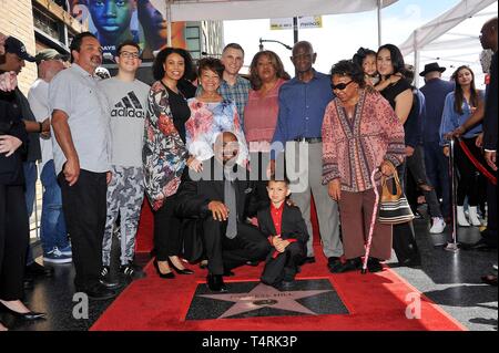 Los Angeles, CA, USA. 18th Apr, 2019. Sen Dog, family at the induction ceremony for Star on the Hollywood Walk of Fame for Cypress Hill, Hollywood Boulevard, Los Angeles, CA April 18, 2019. Credit: Michael Germana/Everett Collection/Alamy Live News Stock Photo