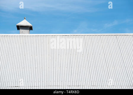 Galvanized corrugated iron roofing at the Parramatta South Campus of Western Sydney University (WSU), New South Wales, Australia Stock Photo