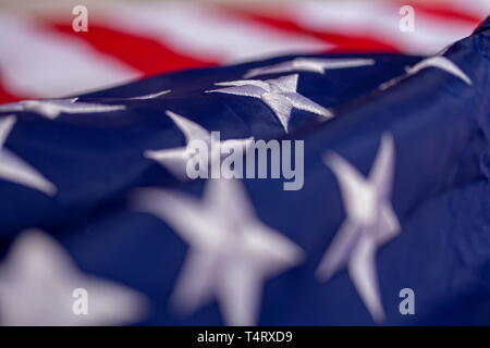 Beautifully waving star and striped American flag Stock Photo