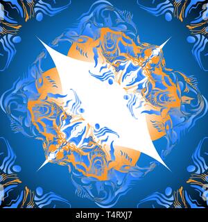 Vector ornament is a combination of simple geometric shapes and intricate fancy hand-drawn patterns. Used motif stylized figures of women. Colors are  Stock Vector