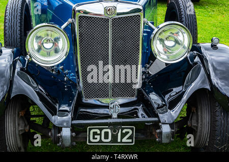 An MG 18-80 Sports saloon on display at a car show Stock Photo