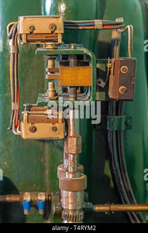 Details of a turbine governor in an old power plant in Germany Stock Photo