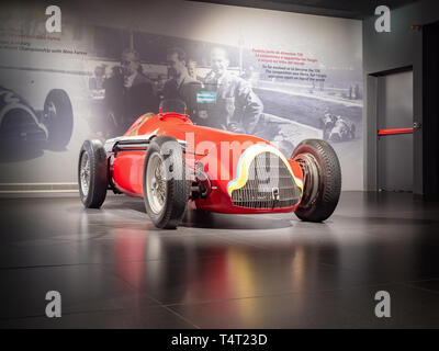 ARESE, ITALY-FEBRUARY 13, 2019: 1951 Alfa Romeo GP TIPO 159 'Alfetta' in the Alfa Romeo Museum (Museo Storico Alfa Romeo) Stock Photo